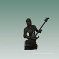 Büsten Messingstatue E-Gitarre Dekor Bronze Skulptur Tpy-746